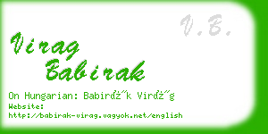 virag babirak business card